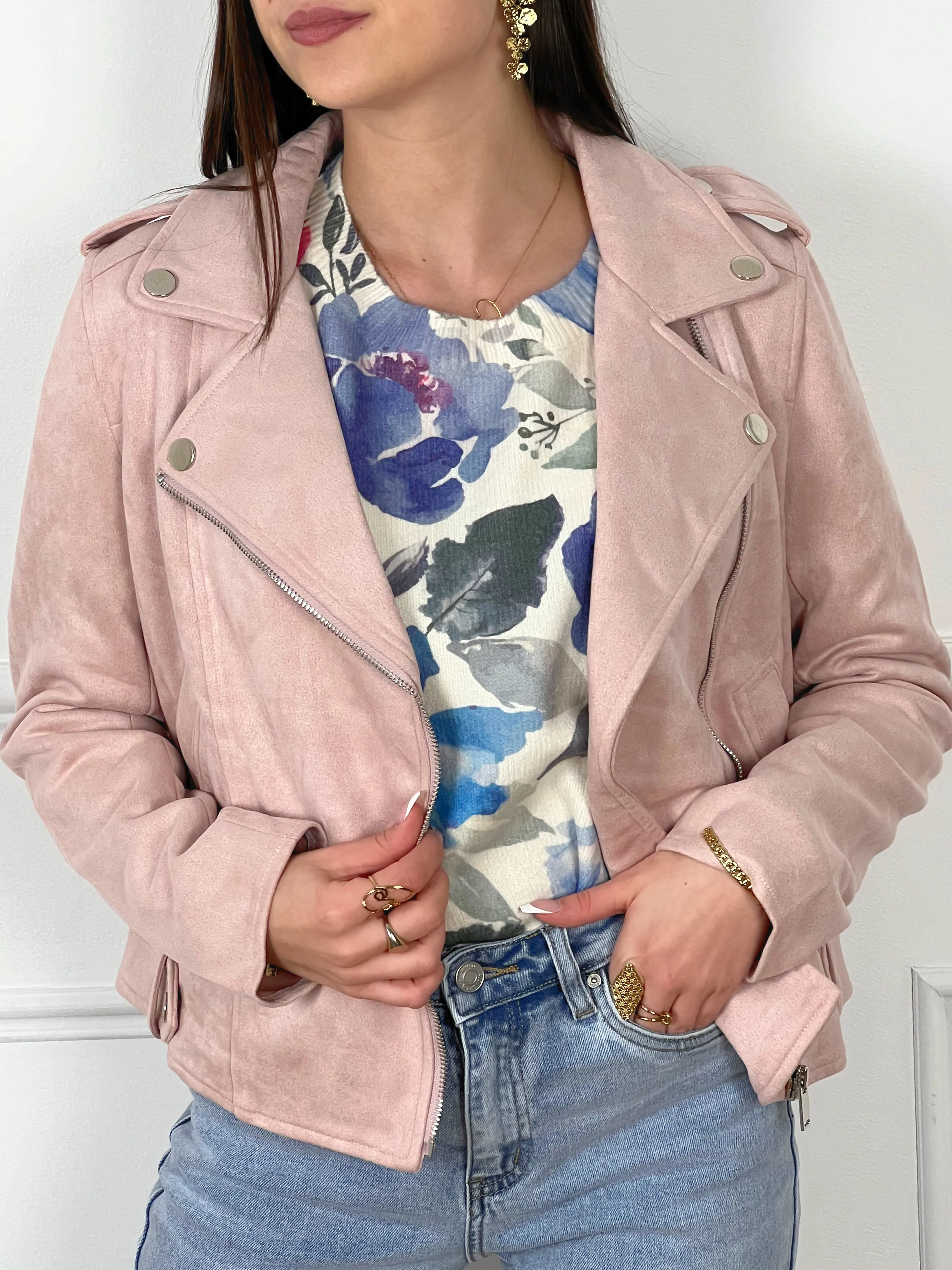 Veste perfecto rose : Laure