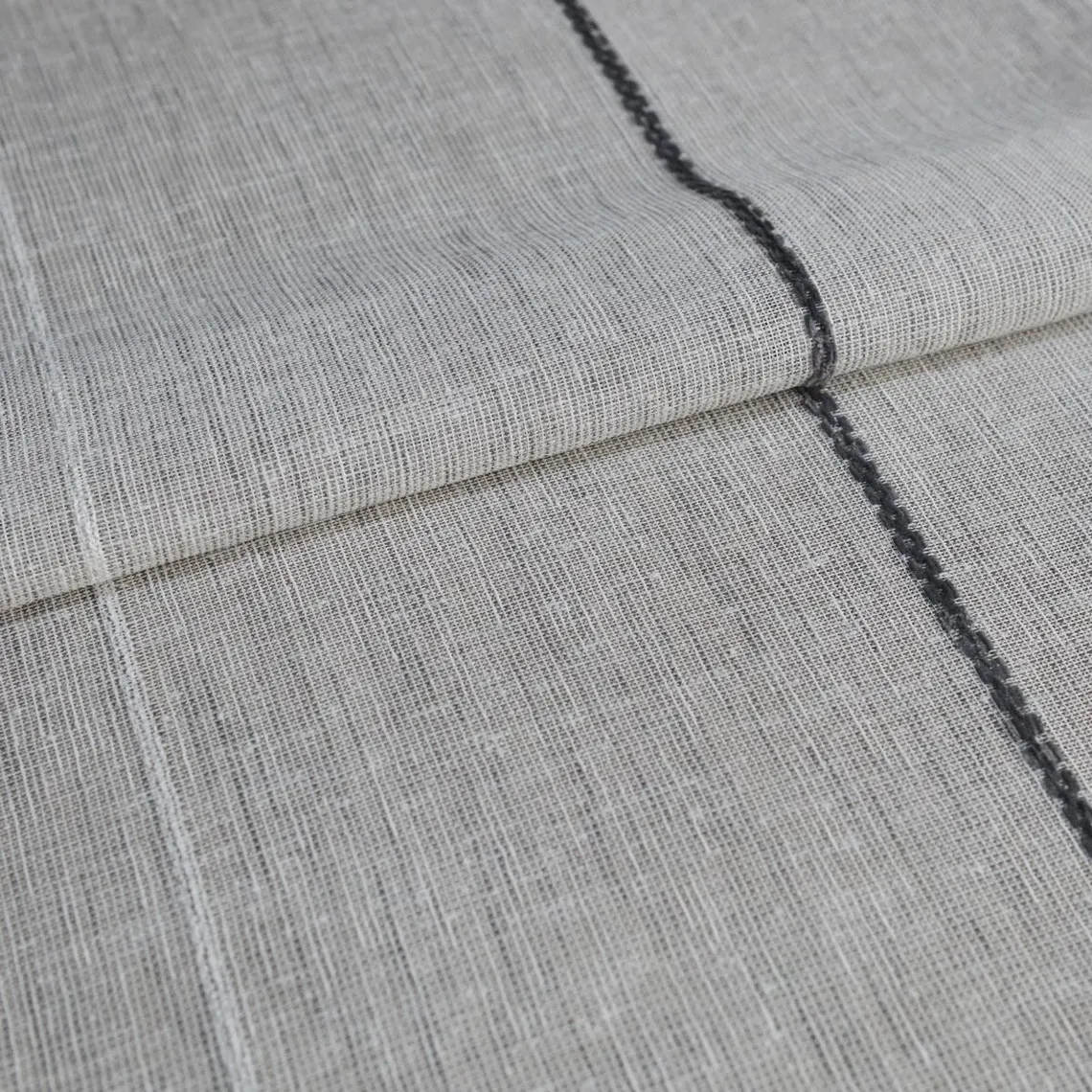 Voilage Etamine Rayure - Gris  | 3 Suisses